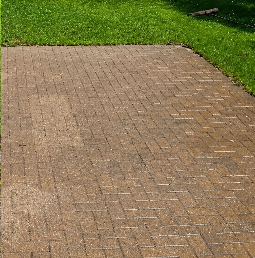 Clean restored paver walkway after professional sealing